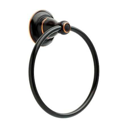 Liberty Hardware Delta Porter Oil Rubbed Bronze Towel Ring Die Cast Zinc 78446-OB1